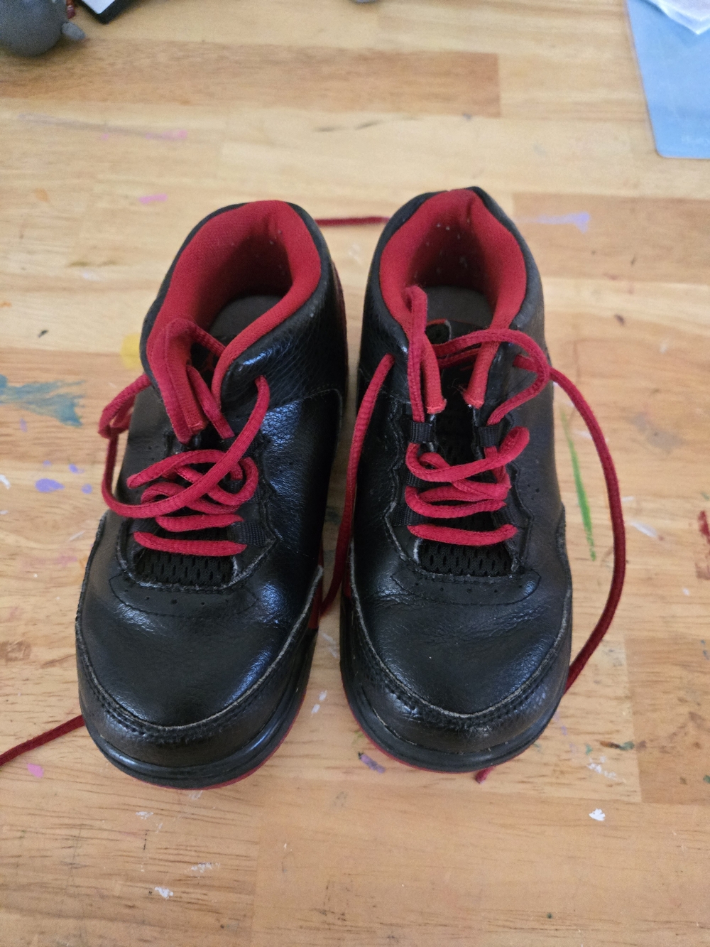 Jordan Kids Black Sneakers with Red Accents